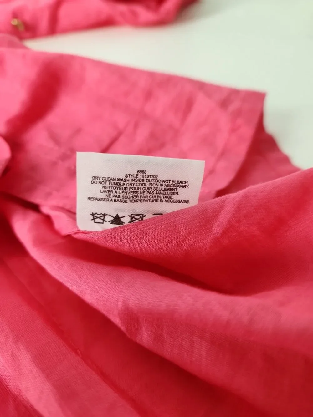 Tory Burch hot pink utility shirt button down roll-up sleeve lightweight top 4